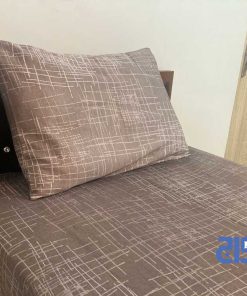 خرید ملحفه کشدار تک نفره پارچه ترک رنگ طوسی