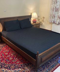 خرید آنلاین ملحفه روتختی تک رنگ مشکی عرض ۱۶۰/۱۸۰