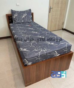 خرید ملحفه کشدار یک نفره طرح سنگی