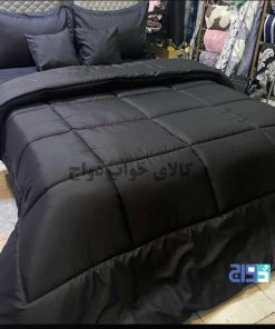 بروس سرویس لحاف هتلی راه راه رنگ مشکی