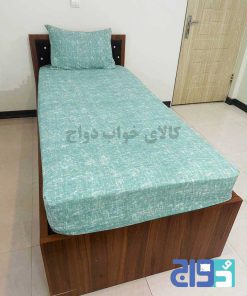 خرید روتختی و ملحفه کشدار مدل پتینه رنگ سبزآبی