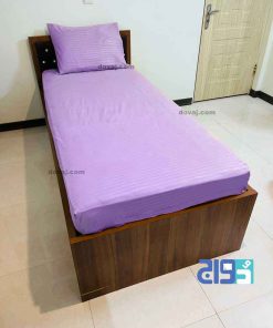 روتختی هتلی تکنفره کشدار رنگ یاسی