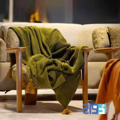 شال مبل مدل کارما رنگ زیتونی