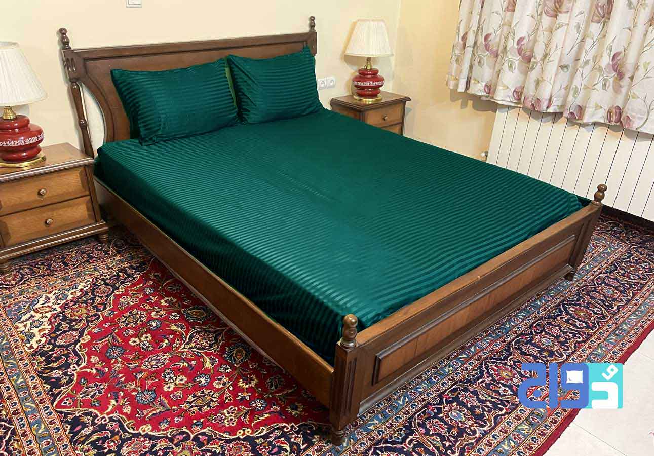 روتختی هتلی دونفره رنگ سبز کد 140408121
