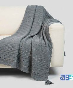 شال مبل بافتنی طوسی