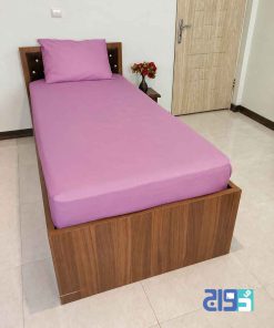 ملحفه و روتختی تک نفره رنگ کالباسی